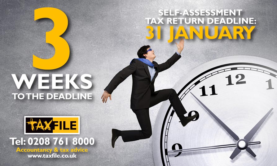 3 weeks to the self-assessment tax return deadline!