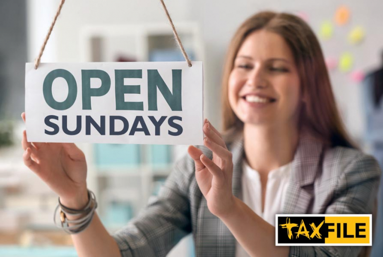 Taxfile is Open on Sunday Mornings in January for Tax Returns & More