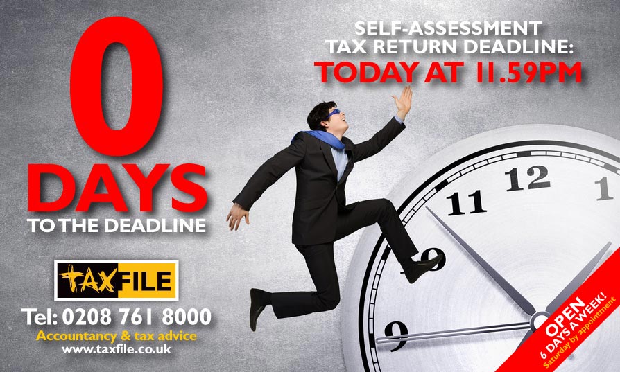 TODAY (31 January) is the Self-Assessment tax return deadline!