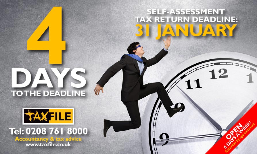 4 days to the self-assessment tax return deadline!