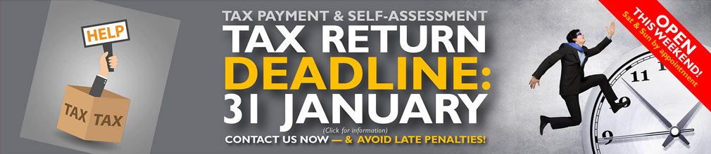 Taxfile is open this weekend on both Saturday 24th and Sunday 25th January 2026 — by appointment — for tax returns. Beat the 31st January deadline! Taxfile is open this weekend on both Saturday 24th and Sunday 25th January 2026 — by appointment — for tax returns. Beat the 31st January deadline!