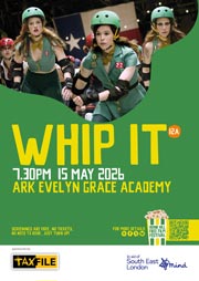 Taxfile is sponsoring the film ‘Whip It’, showing at the Ark Evelyn Grace Academy on 15 May 2026.